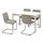 LUSTEBO/EKEDALEN - meja dan 4 kursi, putih dilapisi krom/Viarp krem/cokelat, 120/180 cm | IKEA Indonesia - PE921598_S1