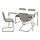TORSBY/LUSTEBO - table and 4 chairs, high-gloss/white chrome-plated/Viarp beige/brown, 135 cm | IKEA Indonesia - PE921609_S1
