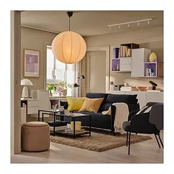 VITTSJÖ - Nest of tables, set of 2, black-brown/glass, 90x50 cm