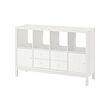 KALLAX - Shelving unit with underframe, with 2 doors/4 drawers/white, 147x94 cm