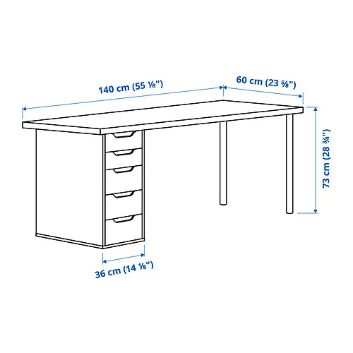 ALEX/LAGKAPTEN Measurement Illustration