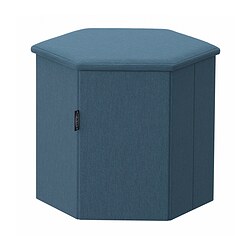KJUGE - Pouffe dengan penyimpanan, Knisa biru medium