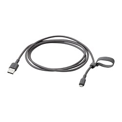LILLHULT - USB-A ke USB-mikro, abu-abu tua, 1.5 m