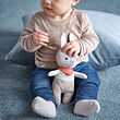 GULLIGAST - Squeaky soft toy, grey/red