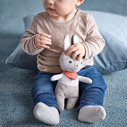 GULLIGAST - Soft toy berdecit, abu-abu/merah