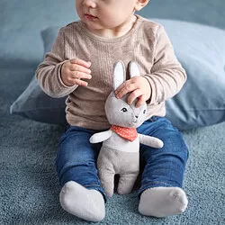 GULLIGAST - Soft toy berdecit, abu-abu/merah