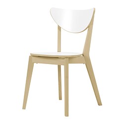 NORDMYRA - Chair, white/birch