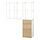 ENHET - kombinasi penyimpanan, putih/efek kayu oak, 120x32x150 cm | IKEA Indonesia - PE921733_S1