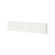 BESTÅ - Wall-mounted cabinet combination, white/Lappviken white, 180x22x38 cm