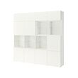 BESTÅ - Storage combination with doors, white/Lappviken white, 240x42x231 cm