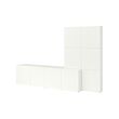 BESTÅ - Storage combination with doors, white Lappviken/white, 300x42x193 cm