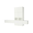 BESTÅ - Media storage combination, white/Lappviken white, 360x42x231 cm