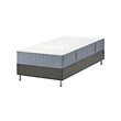 LYNGÖR - Tempat tidur divan, Valevåg keras/biru muda abu-abu tua, 90x200 cm