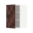 METOD - Kabinet dinding dengan rak, putih Hasslarp/cokelat berpola, 40x37x60 cm