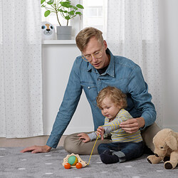 UPPSTÅ - Pull toy, hedgehog/multicolour