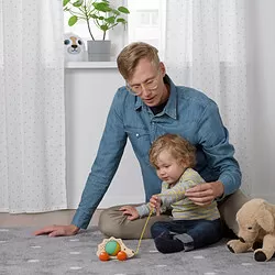 UPPSTÅ - Mainan dorong, landak/aneka warna