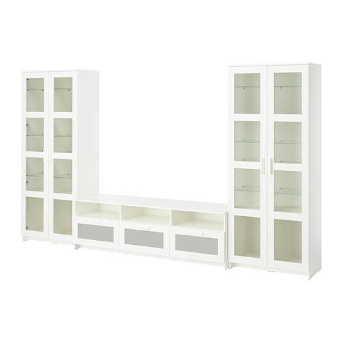 BRIMNES TV storage combination/glass doors