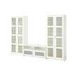 BRIMNES - TV storage combination/glass doors, white, 280x41x190 cm