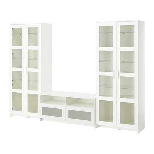 BRIMNES TV storage combination/glass doors