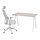 TROTTEN/MATCHSPEL - desk and chair, beige/white light grey | IKEA Indonesia - PE922048_S1