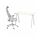 TROTTEN/MATCHSPEL - desk and chair, white/light grey | IKEA Indonesia - PE922050_S1