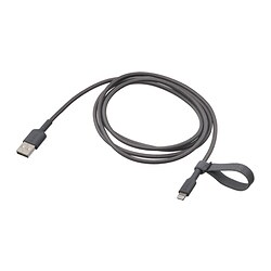 LILLHULT - USB-A to lightning, dark grey, 1.5 m
