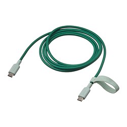 LILLHULT - USB-C to USB-C, green, 1.5 m