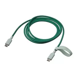 LILLHULT - USB-C ke USB-C, hijau, 1.5 m