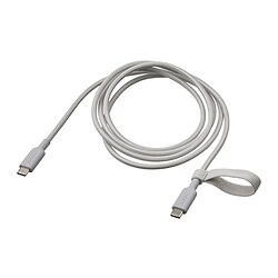 LILLHULT - USB-C to USB-C, light grey, 1.5 m