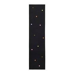 MÄVINN - Runner tempat tidur, berdot hitam, 45x180 cm
