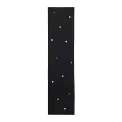 MÄVINN - Runner tempat tidur, berdot hitam, 45x180 cm