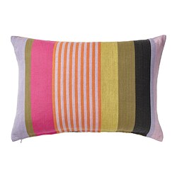 MÄVINN - Sarung bantal kursi, garis-garis aneka warna, 40x58 cm