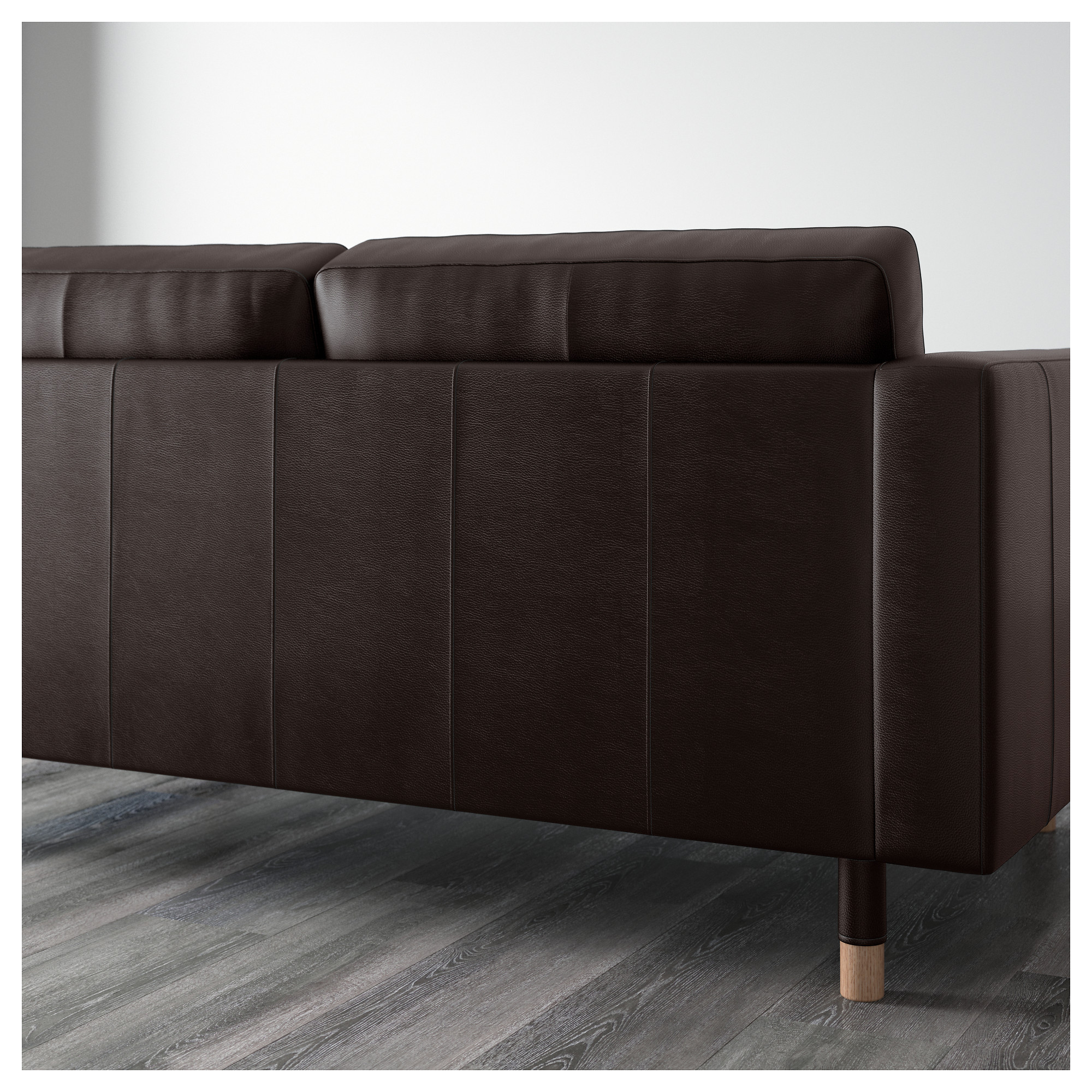 LANDSKRONA sofa  3 dudukan Grann Bomstad cokelat tua kayu  