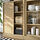 TONSTAD - storage combination w sliding doors, oak veneer/clear glass, 202x37x120 cm | IKEA Indonesia - PE950956_S1