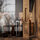 TONSTAD - kabinet dengan pintu geser kaca, cokelat veneer kayu oak diwarnai, 121x37x120 cm | IKEA Indonesia - PE950957_S1