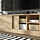 TONSTAD - TV/storage comb with sliding doors, oak veneer/clear glass, 342x37x120 cm | IKEA Indonesia - PE950962_S1