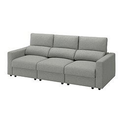 MALMKÖPING - Sofa 3 dudukan, Tibbleby krem/abu-abu