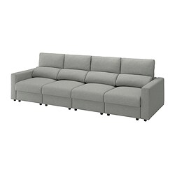 MALMKÖPING - Sofa 4 dudukan, Tibbleby krem/abu-abu