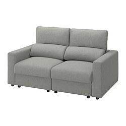 MALMKÖPING - Sofa 2 dudukan, Tibbleby krem/abu-abu