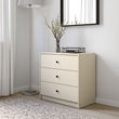 GURSKEN - Chest of 3 drawers, light beige, 69x67 cm