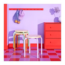 DOMSTEN - Stool, lilac/pine