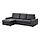 KIVIK - sofa 3 dudukan, dengan chaise longue/Grann/Bomstad hitam | IKEA Indonesia - PE281696_S1