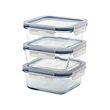IKEA 365+ - Food container with lid, square/glass, 600 ml