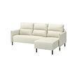 MANNARP - 3-seat sofa with chaise longue, Gunnared beige