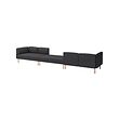 LILLEHEM - Sofa modular 6 dudukan, Gunnared/abu-abu tua kayu