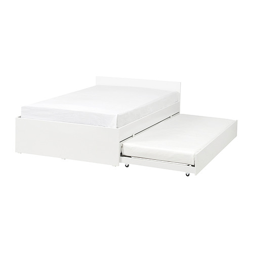 VIHALS bed frame with 1 trundle bed