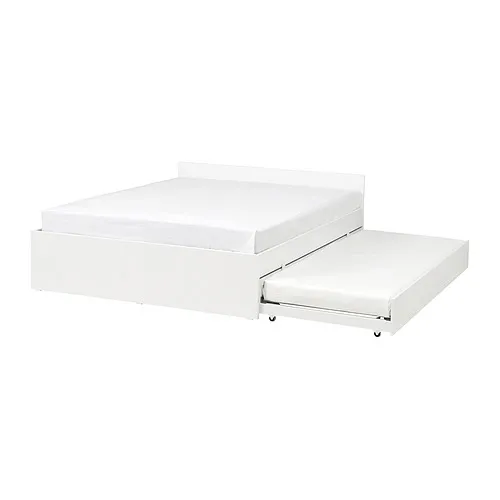 VIHALS bed frame with 1 trundle bed