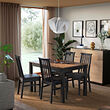 ÅLHULT/ÅLHULT - Table and 4 chairs, black/brown/Bomstad black black, 120x80 cm