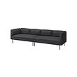 LILLEHEM - 4-seat modular sofa, Gunnared/dark grey metal
