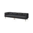 LILLEHEM - 4-seat modular sofa, Gunnared/dark grey wood